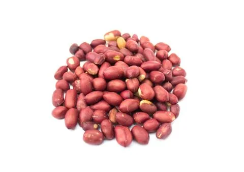 Peanuts on white background Stock Photos