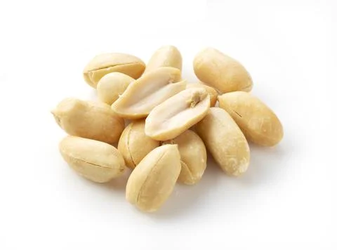 Peanuts on a white background Stock Photos