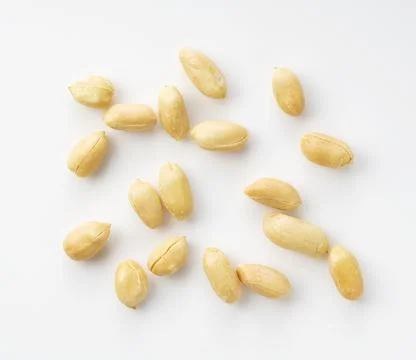 Peanuts on a white background Stock Photos