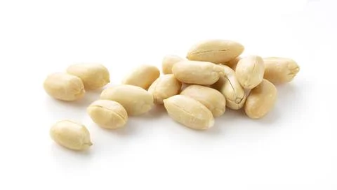 Peanuts on a white background Stock Photos