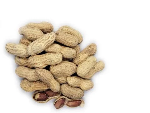 Peanuts on white background Foto stock