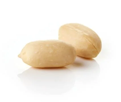 Peanuts on white bakcground Stock Photos