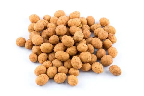 Peanuts on white floor Stock Photos