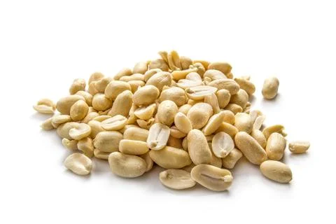 Peanuts on white Stock Photos