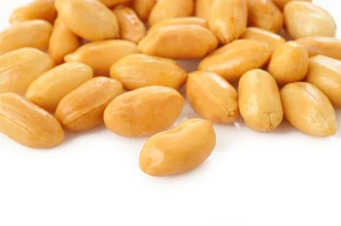Peanuts on white Stock Photos