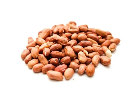Peanuts on white Foto stock