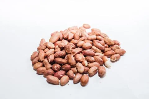Peanuts on white Stock Photos