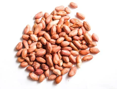 Peanuts on white Foto stock