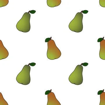 Pear abstract seamless pattern Stock Illustration