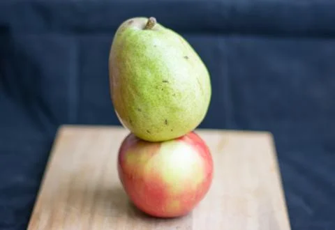 Pear and apple Stock Photos