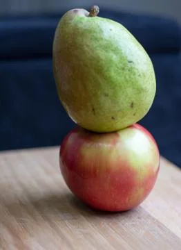 Pear and apple Stock Photos