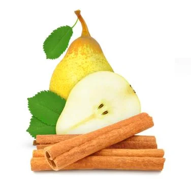 Pear and cinnamon Stock Photos