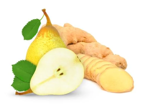 Pear and ginger Stock Photos