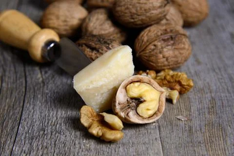 Pear and nut Stock Photos