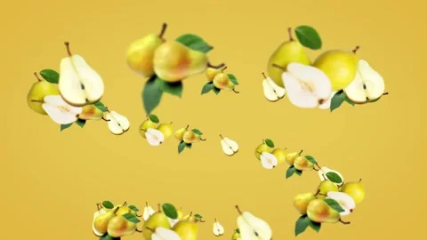 Pear and pear Slices vortex background Stock-Footage 279146698