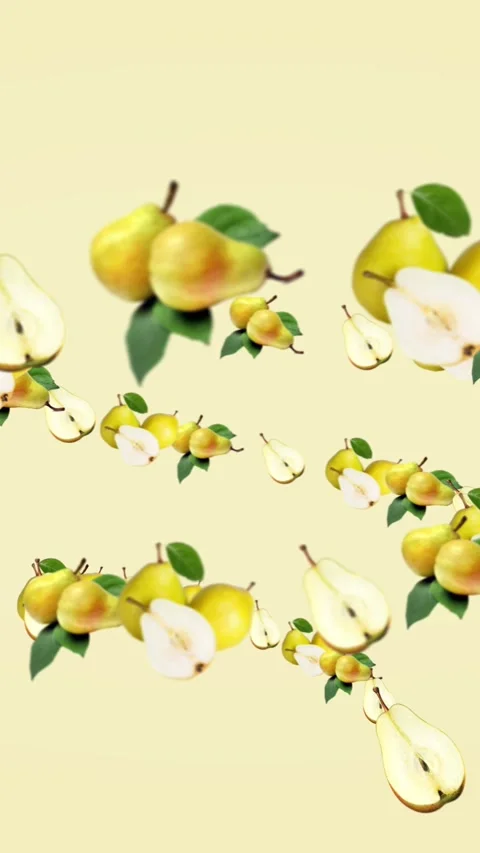 Pear and pear Slices vortex background Stock Footage 279146847