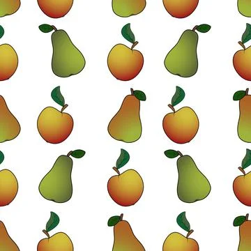 Pear apple abstract Illustrazione stock