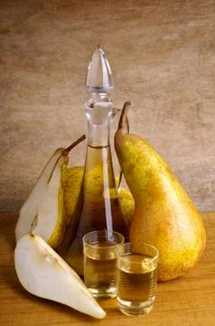 Pear brandy Stock Photos