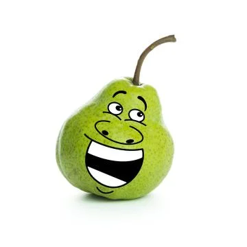 Pear character Stock Illustration