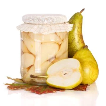 Pear compote Stock Photos