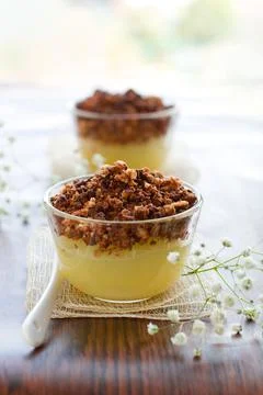 Pear crumble Stock Photos