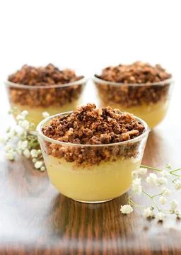 Pear crumble Stock Photos