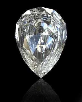 Pear cut diamond Stock Illustration