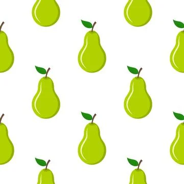 Pear cute vector pattern fruit illustration seamless background Illustrazione stock