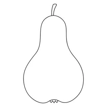 Pear. Delicious fruit. Vector illustration. Stock Illustration