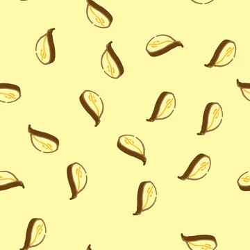 Pear dried fruit isometric icon seamless pattern Stock Illustration