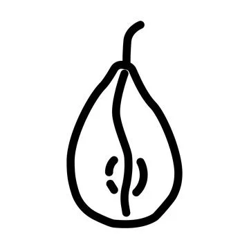 Pear dried fruit line icon vector illustration Stock Illustration