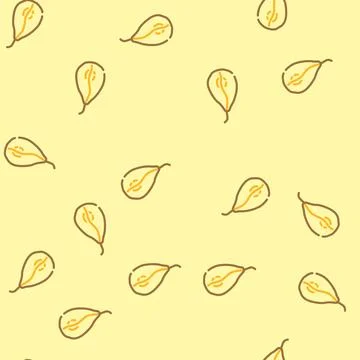 Pear dried fruit vector seamless pattern Stock Illustration