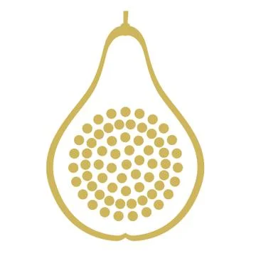 Pear flat illustration Stock Illustration