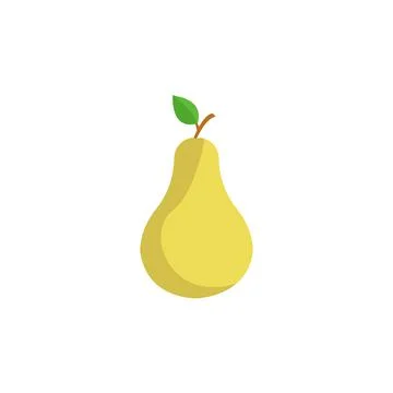 Pear flat illustration on white background Stock Illustration