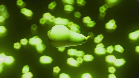 Pear Floating Against a Vibrant Bokeh Background 库存影片 72299662