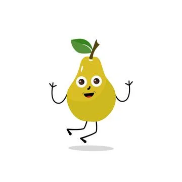 Pear fruit cartoon Stock Illustration