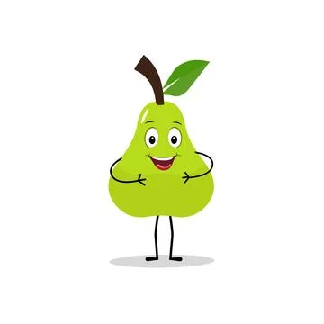 Pear fruit cartoon Stock Illustration