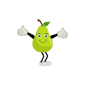 Pear fruit cartoon Stock Illustration