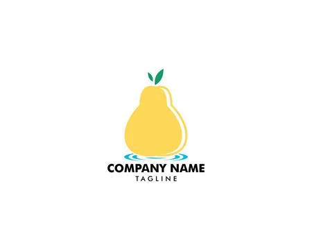 Pear Fruit Food Vector logo Illustration design Stock Illustration