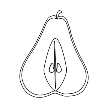 Pear fruit icon Stock Illustration