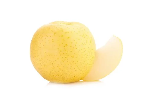 Pear fruit isolated on white background Stock Photos