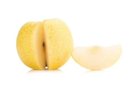 Pear fruit isolated on white background Stock Photos