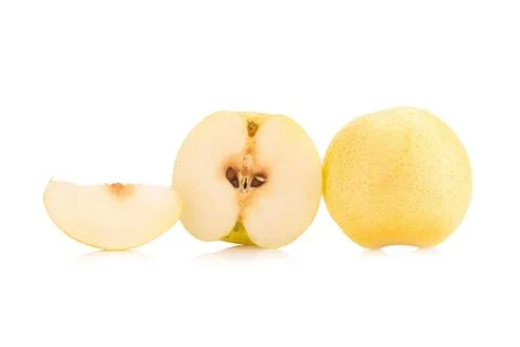 Pear fruit isolated on white background Stock Photos
