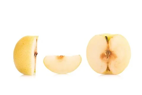 Pear fruit isolated on white background Stock Photos