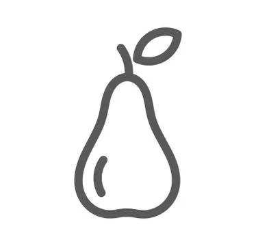 Pear fruit line icon. Vector illustration. Stock Illustration