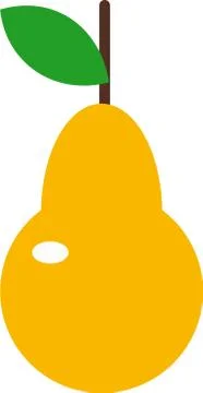 Pear fruit vector. Pear in flat style. Pear icon. Pear and Healthy Fruit design Stockillustratie