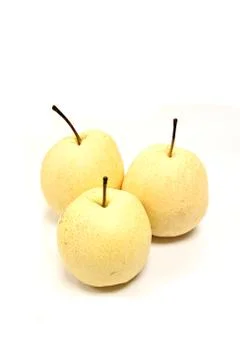 Pear fruit on white background. Stock Photos