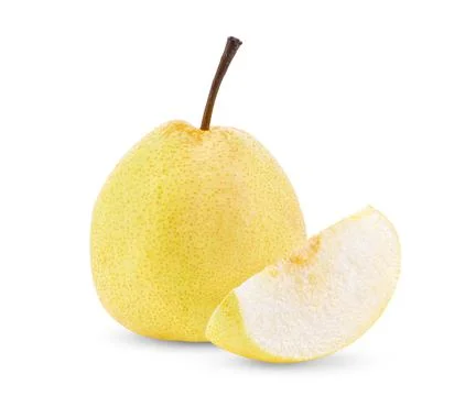 Pear fruit on white background Stock Photos