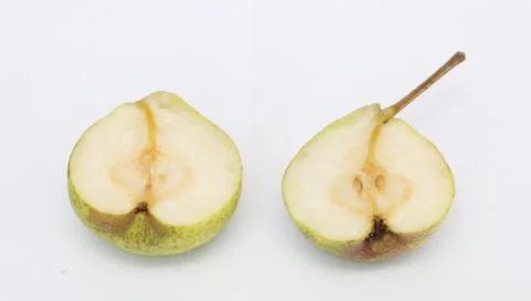 Pear fruit on a white background. Stock Photos