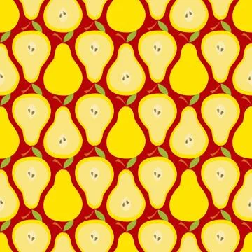 Pear garden pattern Stock Illustration